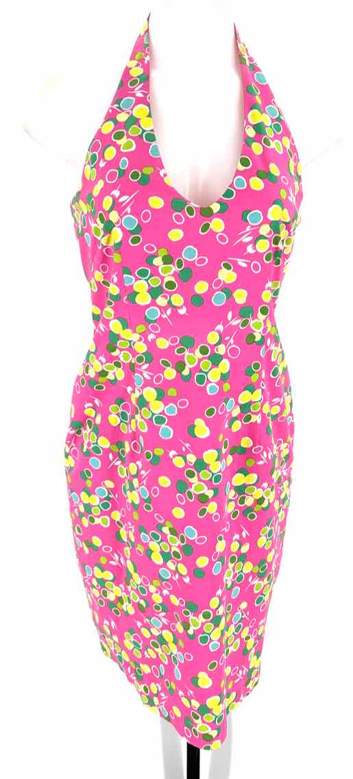 Size 6 DAVID MEISTER PINK PRINT Dress