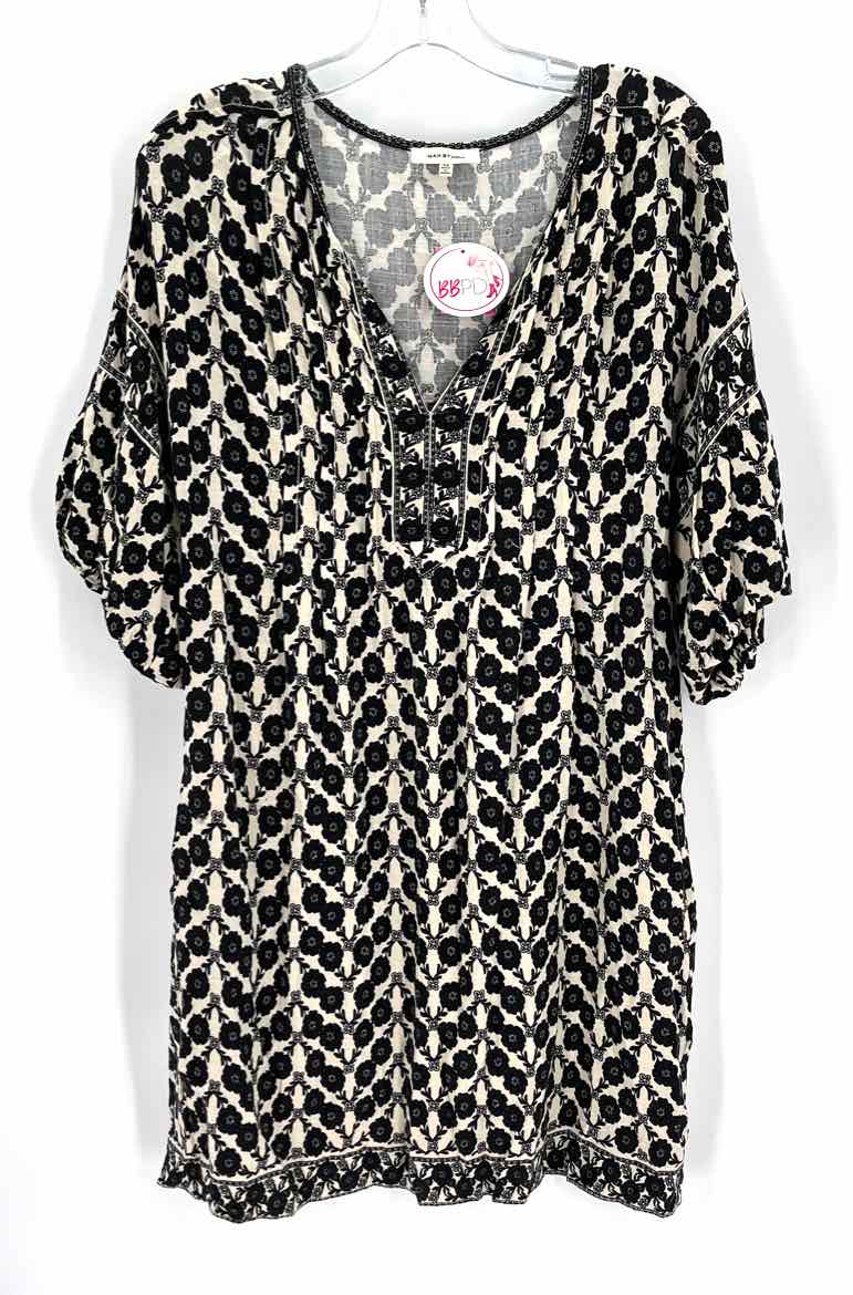 Size M MAX STUDIO Black Print Dress – Back by Popular Demand Consignment inc