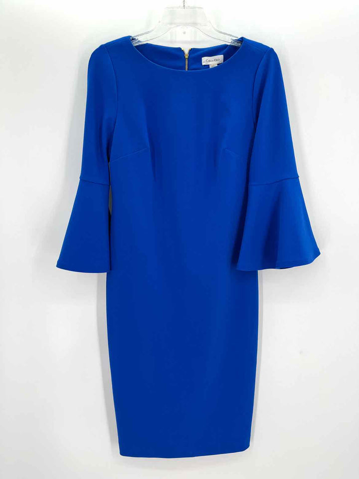 Size 6 Calvin Klein Blue Dress