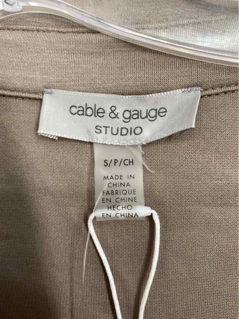 Size S CABLE & GAUGE Tan Sweater
