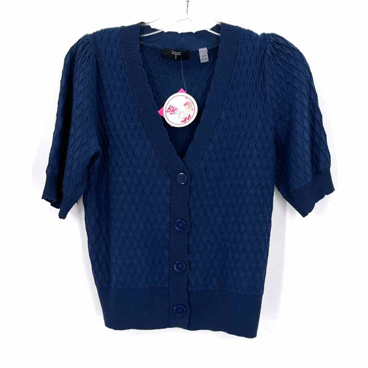 Size XS TAHARI Blue Knit Cardigan