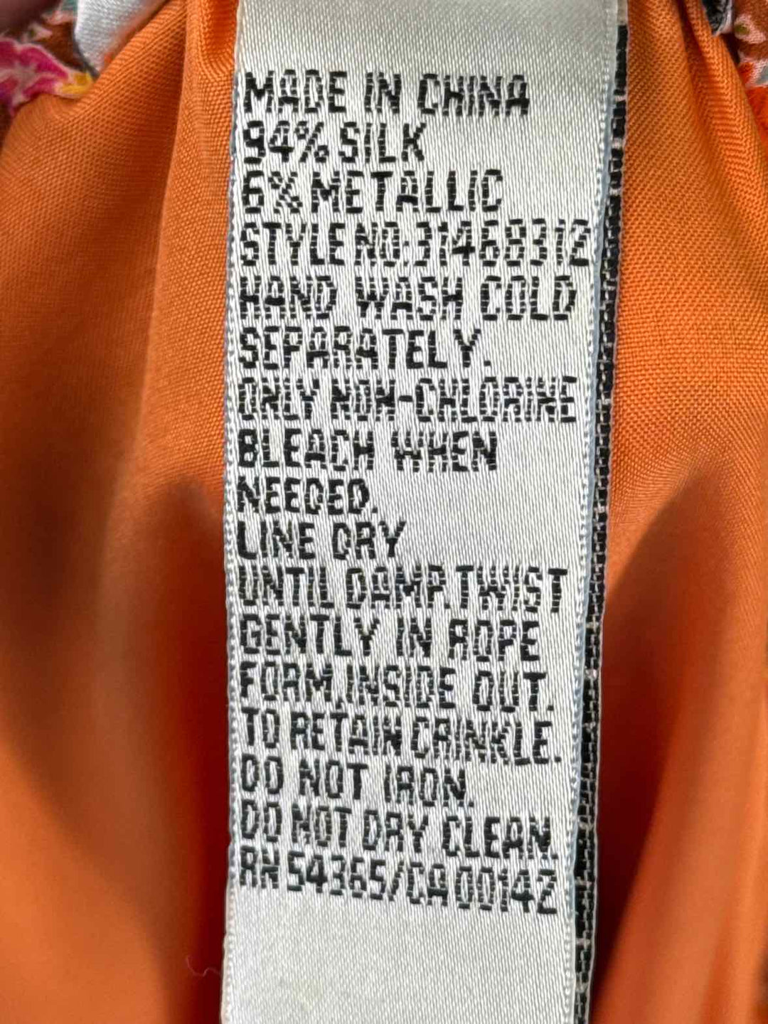 Size 22 PETER NYGARD ORANGE PRINT Skirt
