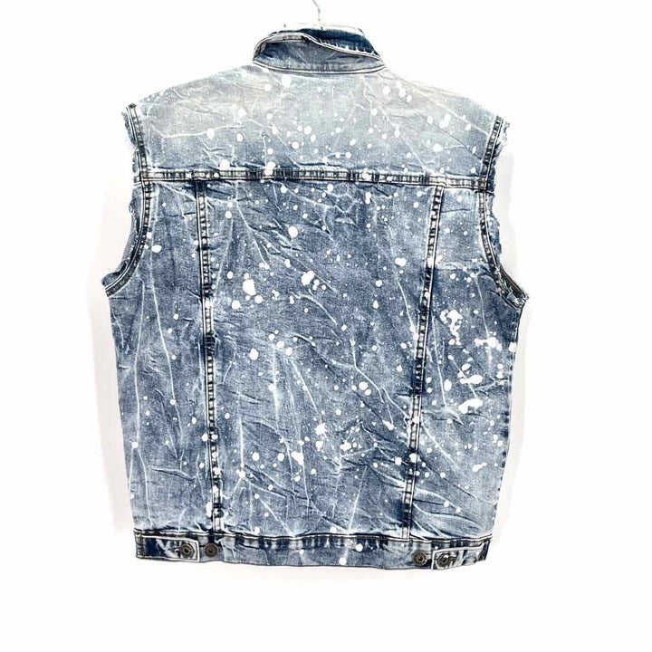 Size L Multi-Color Denim Vest