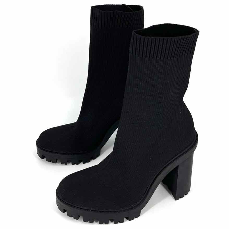 Shoe Size 8 ZARA Black Knit Boots