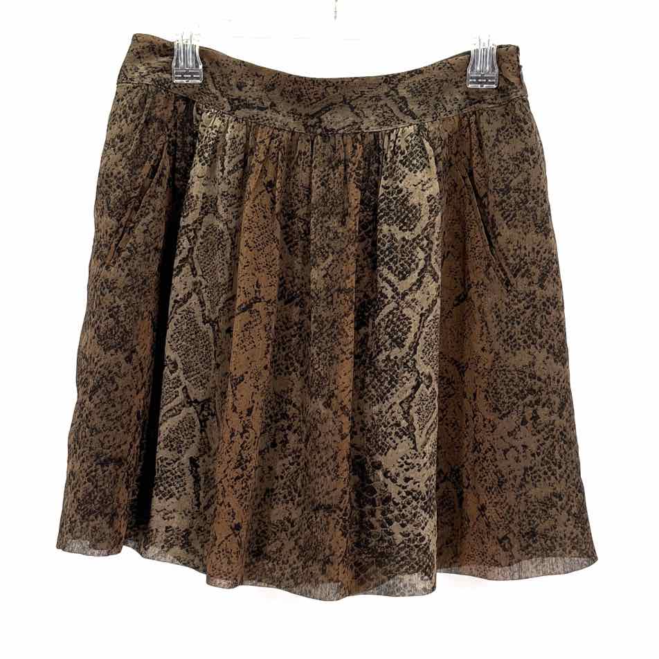 Size 8 Banana Republic Brown Print Skirt