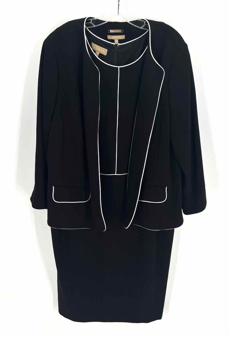 Size 22W Talbots Black 2 PC Dress