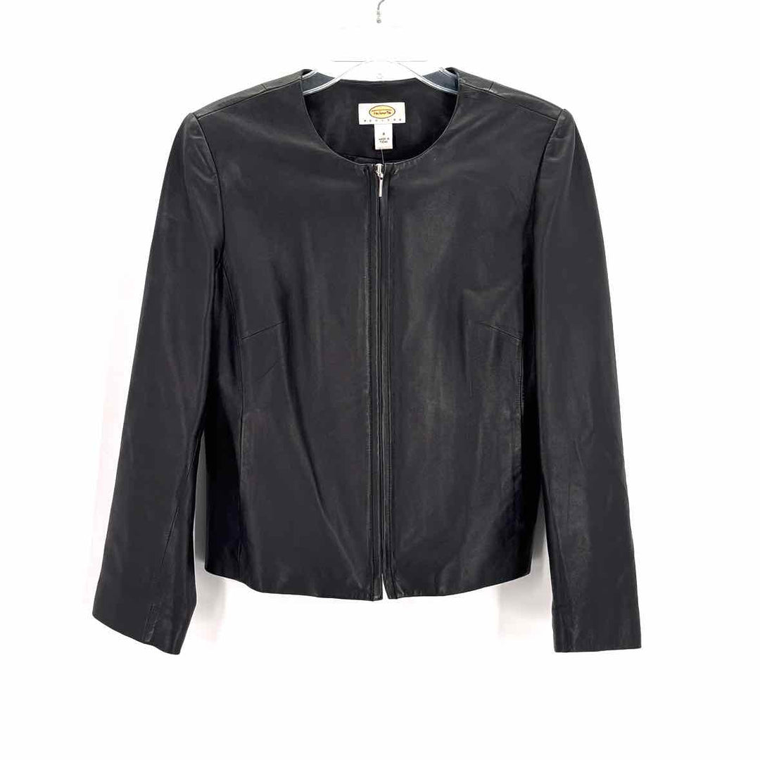 Size 8 Talbots Black Leather Jacket