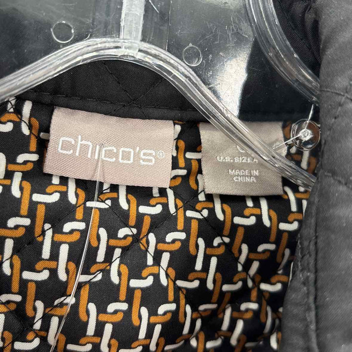 Size S Chico's Black Quilted Jacket