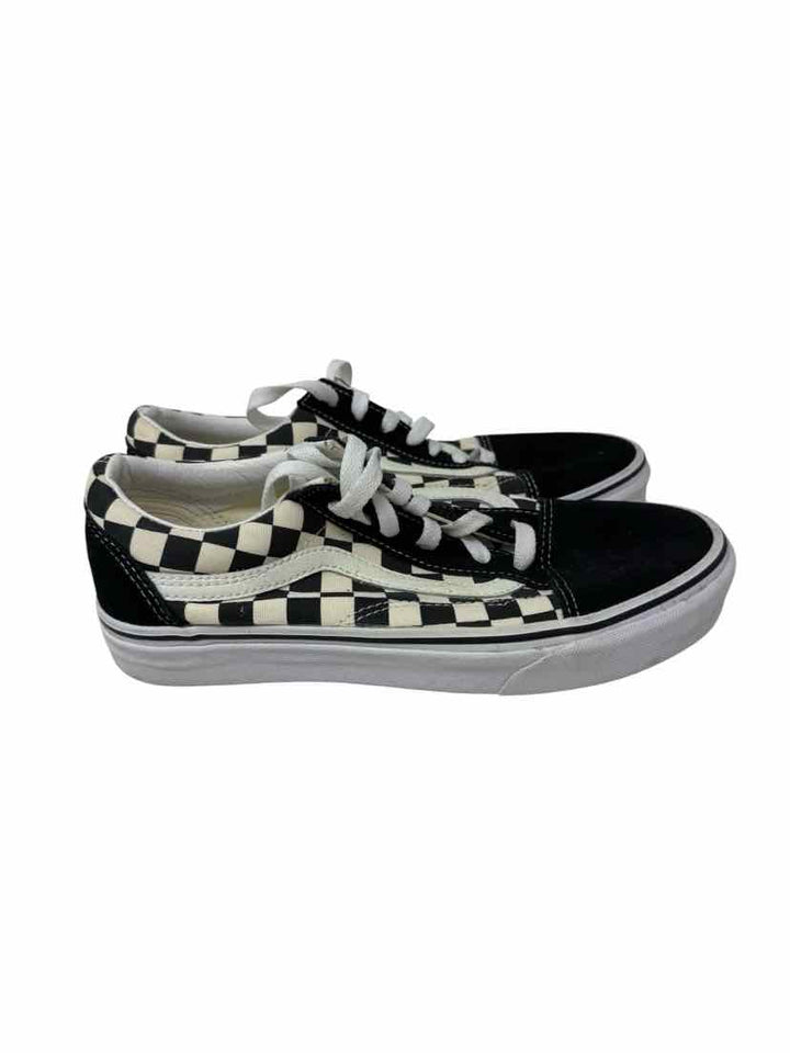 Shoe Size 7 Vans Black/White Sneakers