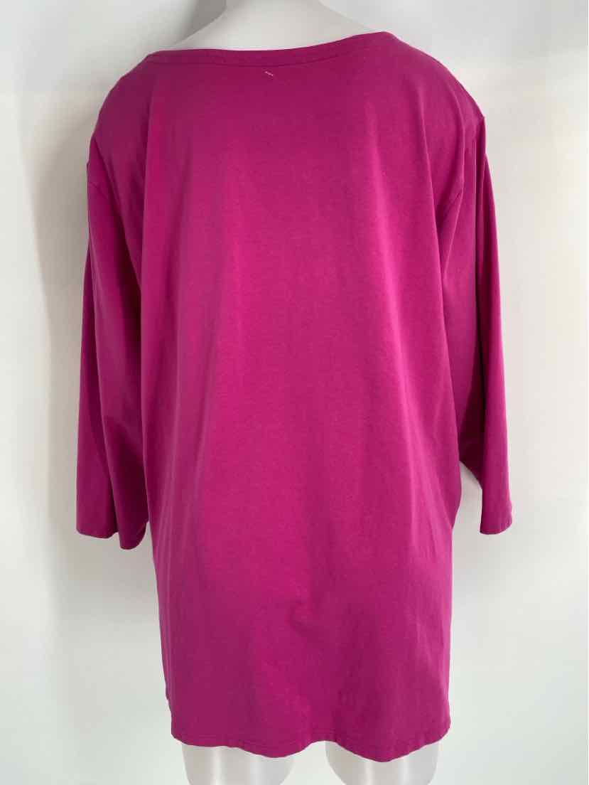 Size 4X J JILL Fuschia Cotton Shirt