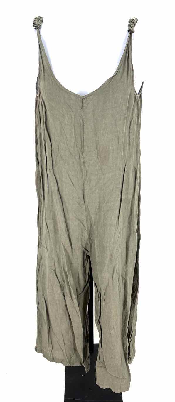 Size One Size Olive Linen Dress