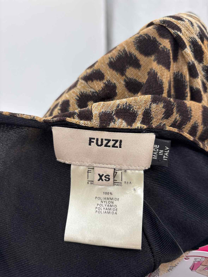 Size XS FUZZI Brown Print Dress