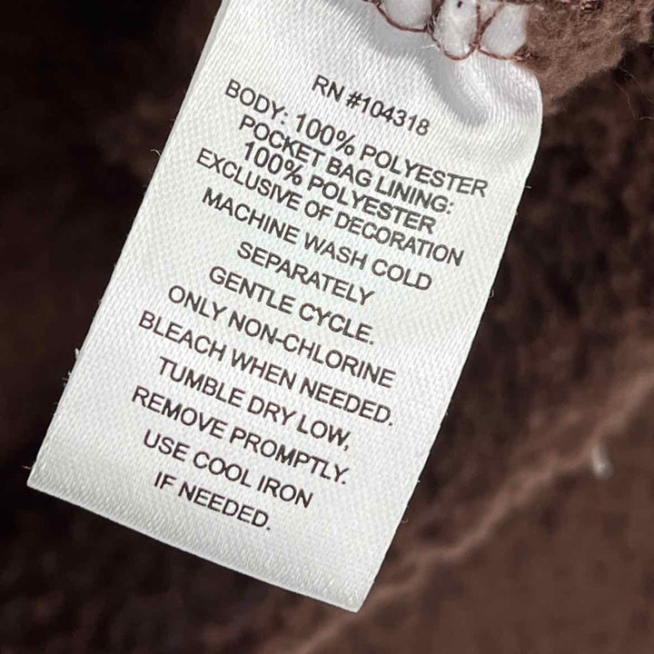 Size M Brown Fleece Jacket