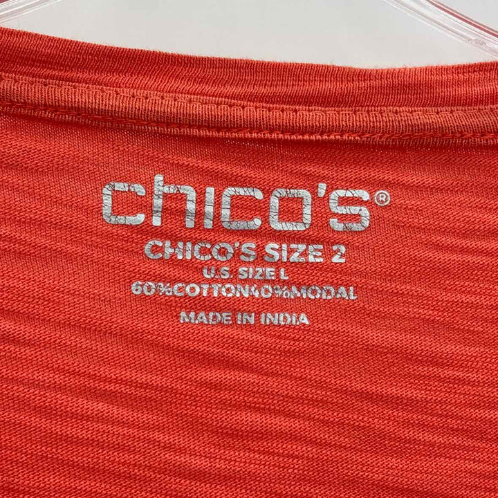 Size 2 Chico's Orange Cotton Shirt