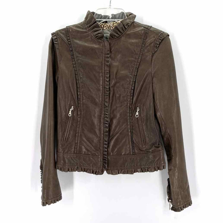 Size M Brown Leather Jacket