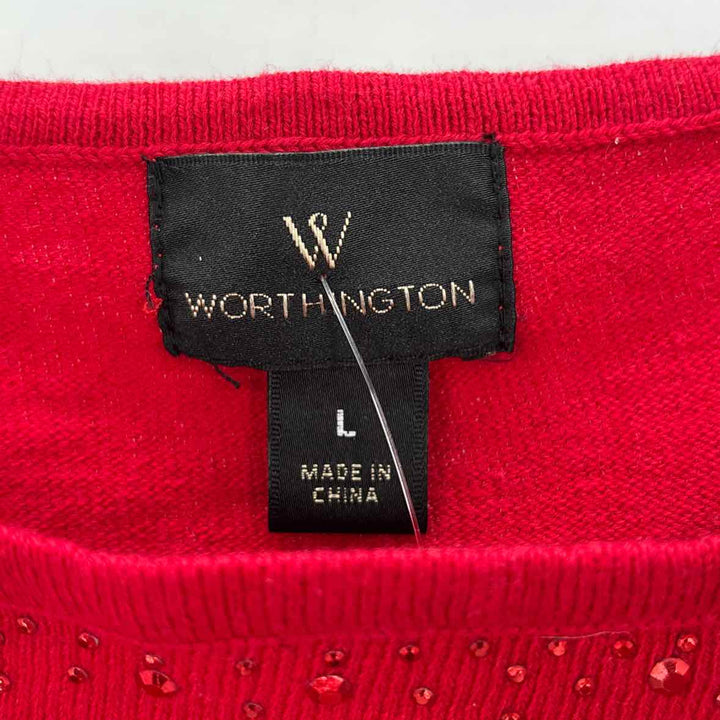 Size L WORTHINGTON Red Sweater
