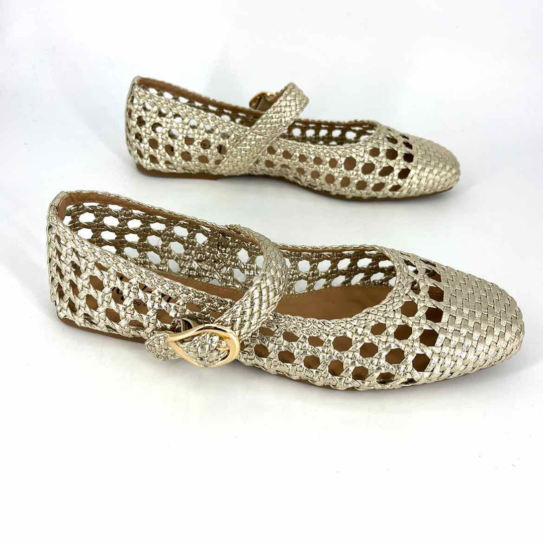 Shoe Size 9 CORKYS Gold Faux Leather Flats