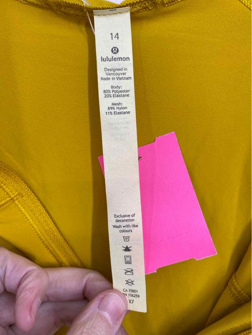 Size 14 Lululemon Mustard Jacket