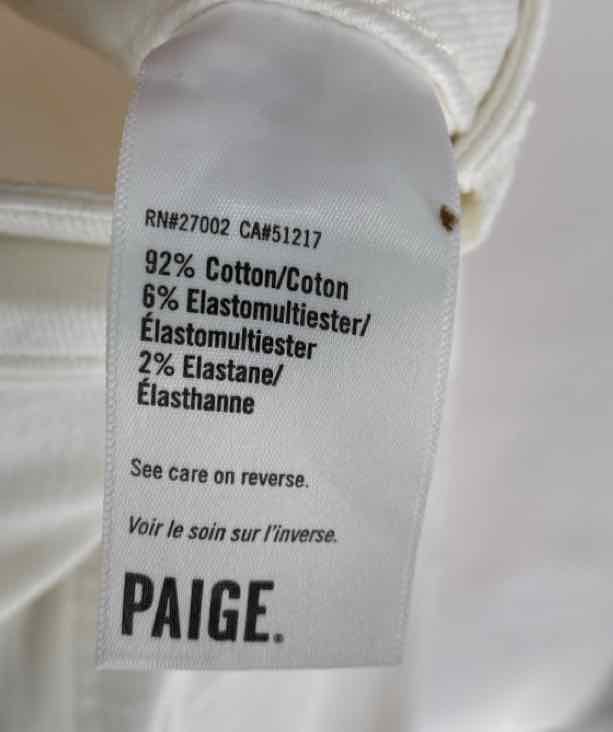 Size 28 PAIGE White Skirt