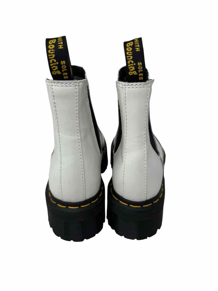 Shoe Size 7 DOC MARTENS White Leather Boots