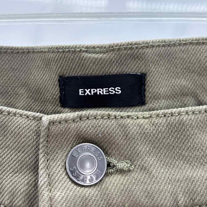 Size 12 EXPRESS Olive Denim Jeans