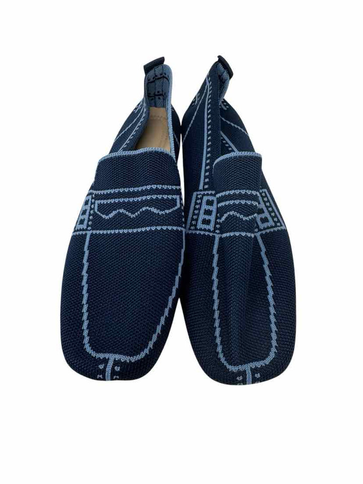 Shoe Size 38 Blue Knit Flats