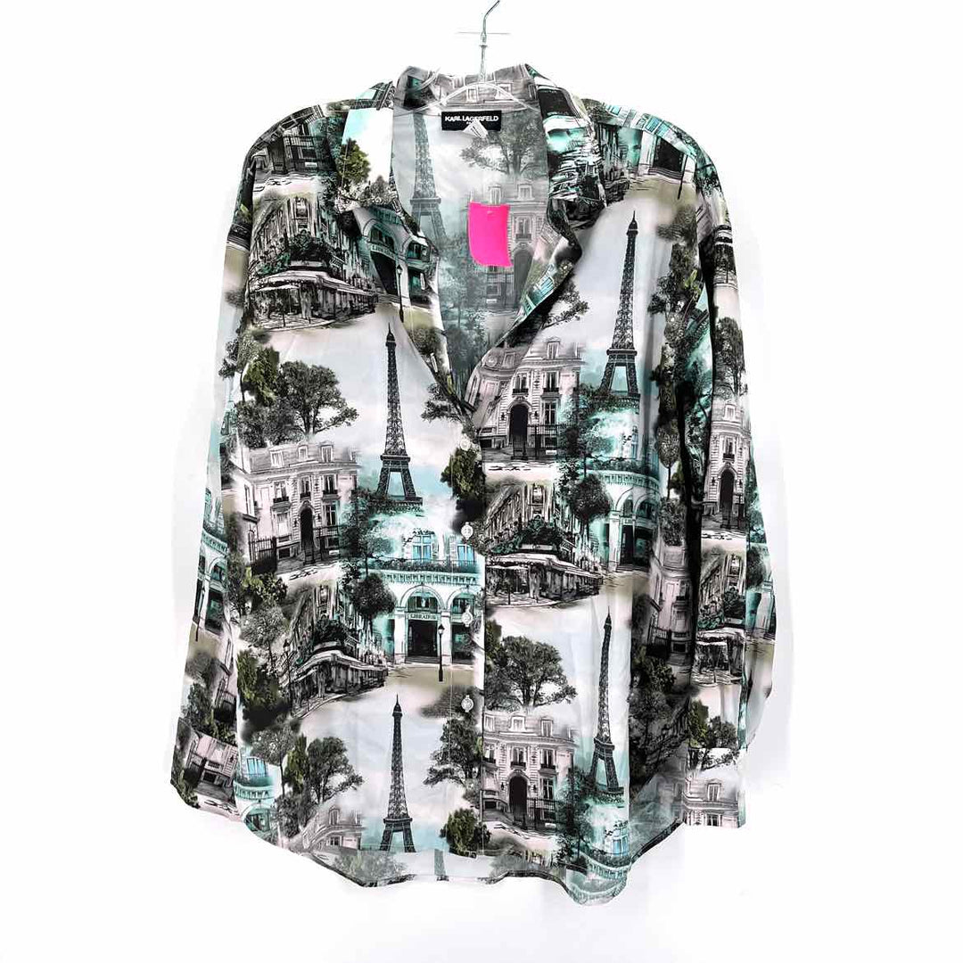 Size S KARL LAGERFELD Green Shirt