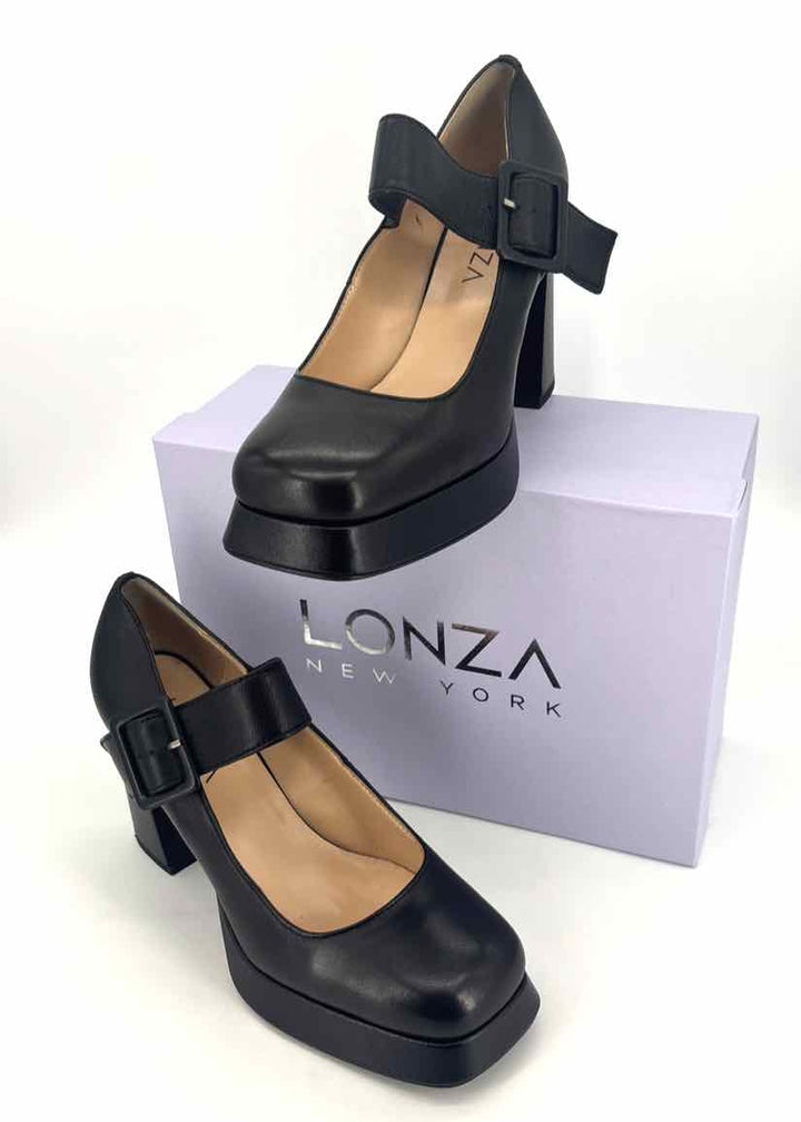 Shoe Size 41 L LOVE Black Leather Heels