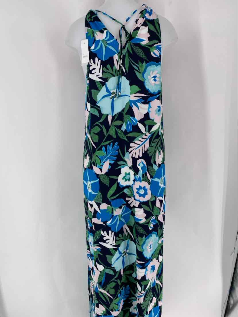 Size M LOFT Blue Print Dress