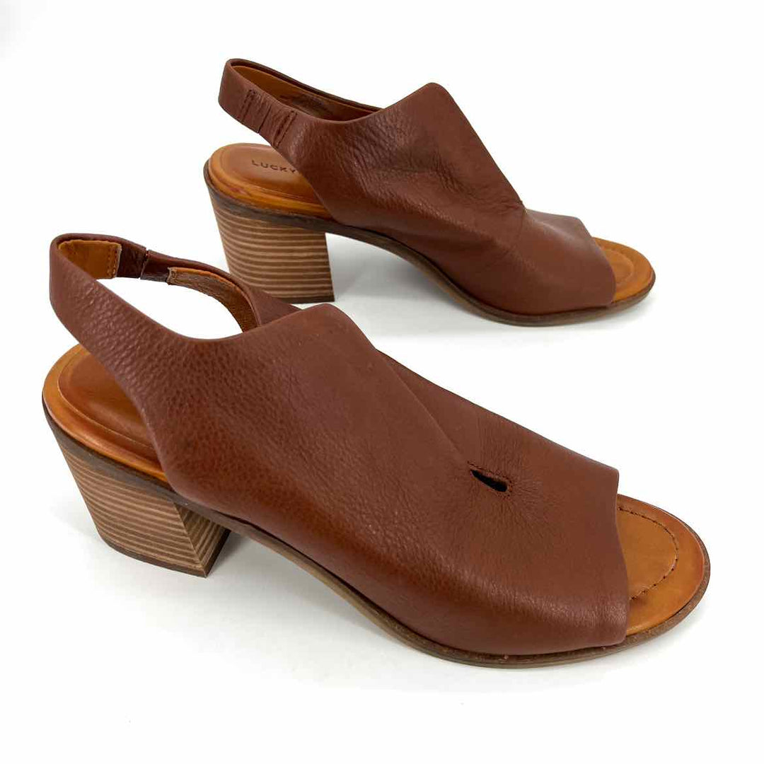Shoe Size 9.5 LUCKY Red Leather Sandals
