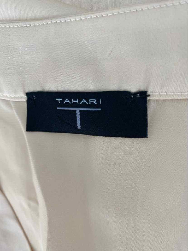 Size M TAHARI Tan Lace Shirt