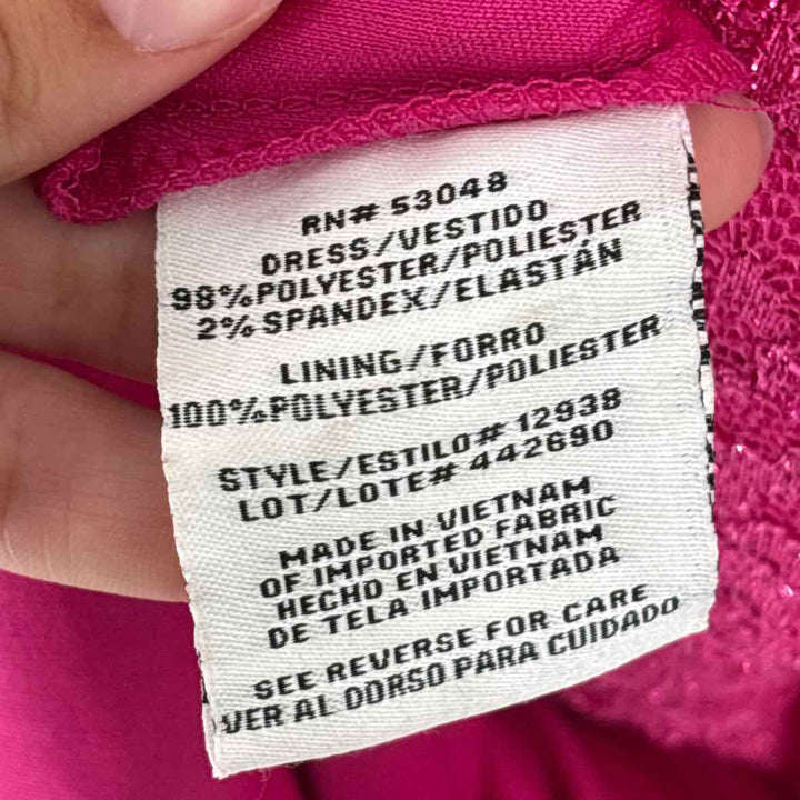 Size 5 MORGAN & CO Hot Pink Lace Dress