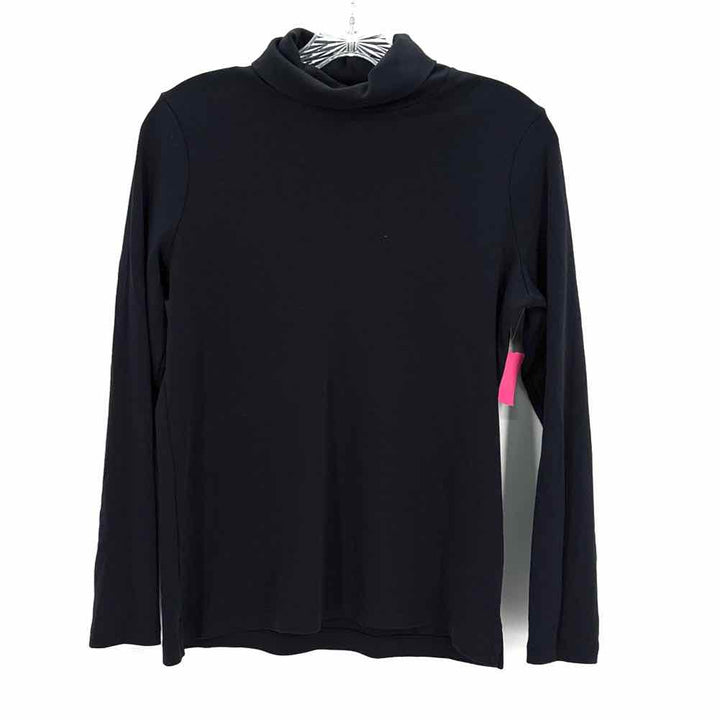 Size M LAND END Black Cotton Shirt