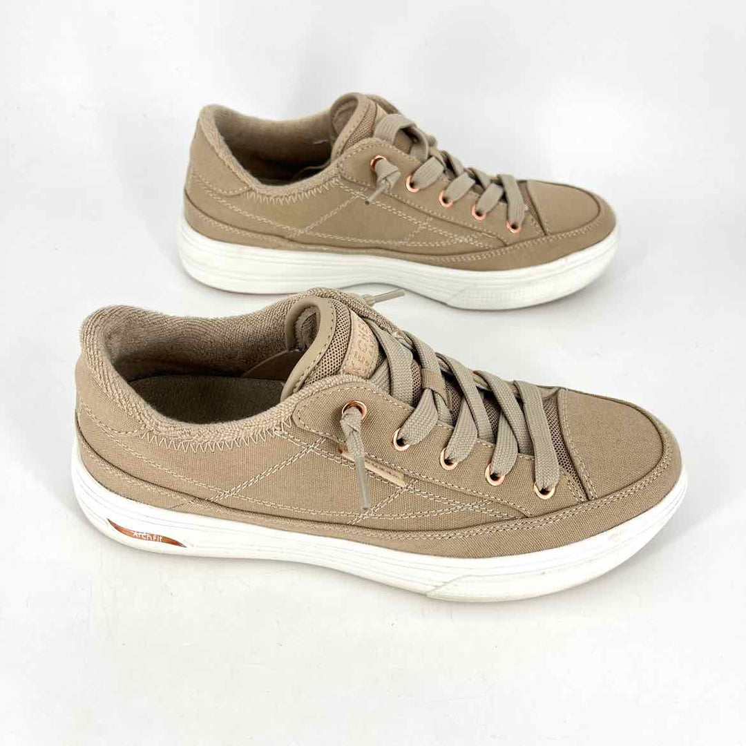 Shoe Size 6.5 Sketchers Taupe Canvas Sneakers