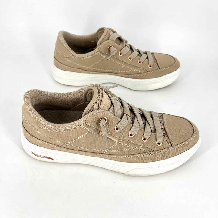 Shoe Size 6.5 Sketchers Taupe Canvas Sneakers