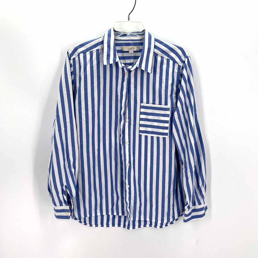 Size M LOFT Blue Print Shirt