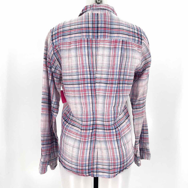 Size M FRANK & EILEEN Multi-Color Linen Shirt