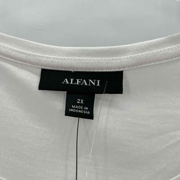 Size 2X ALFANI White Shirt