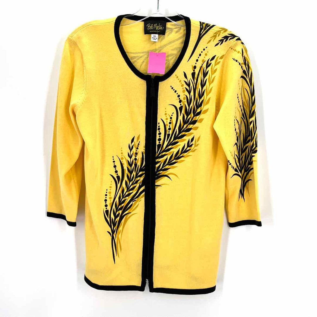 Size XXS BOB MACKIE Yellow Knit Sweater
