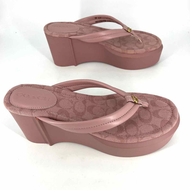 Shoe Size 11 Coach Mauve Canvas Sandals
