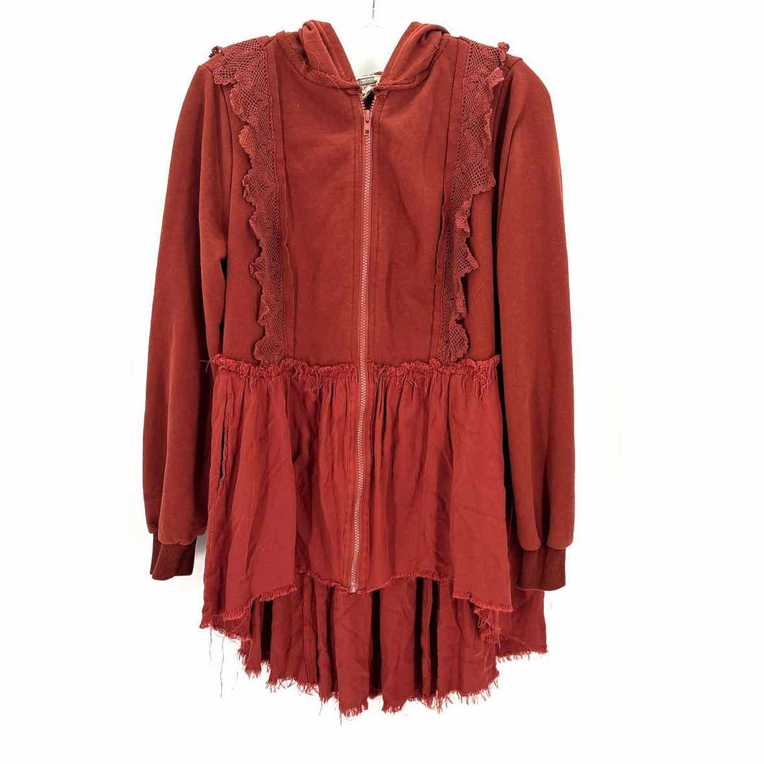 Size S GIMMICKS Rust Crochet Knit Jacket