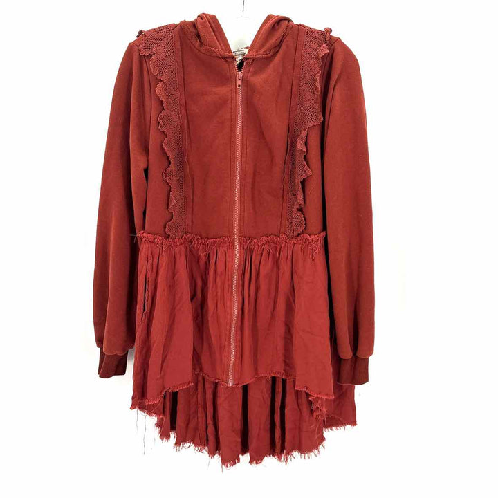 Size S GIMMICKS Rust Crochet Knit Jacket