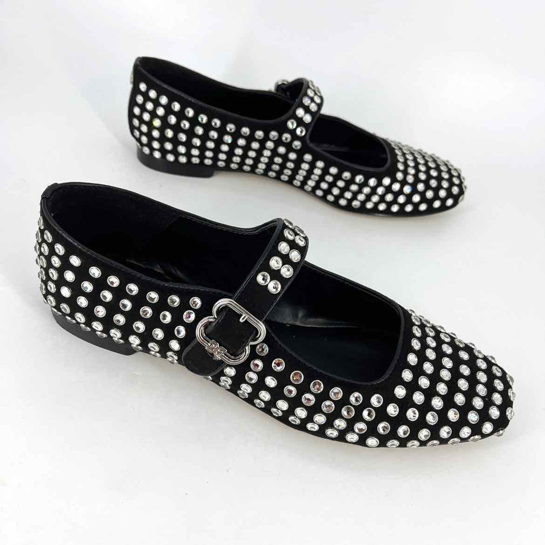 Shoe Size 8 Sam Edeleman Black Suede Flats