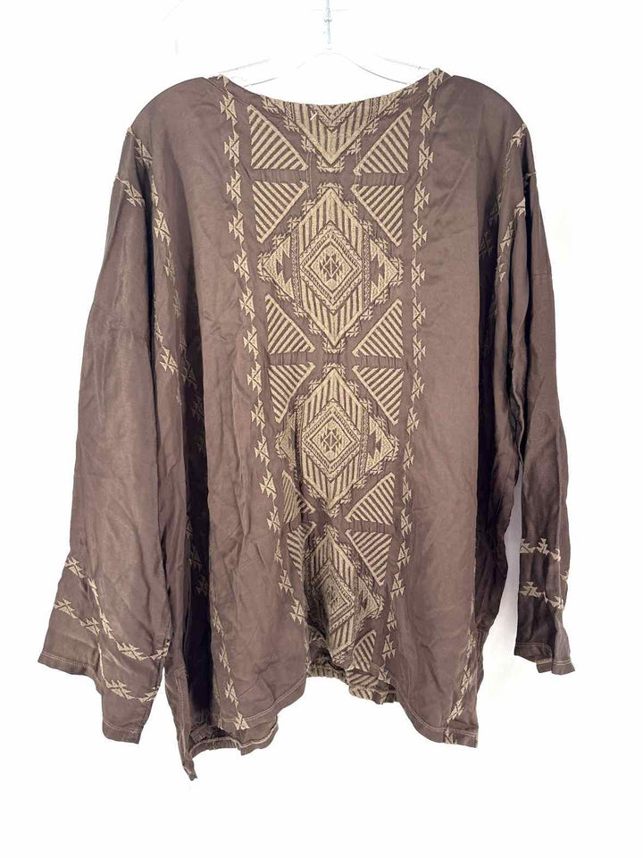 Size L Johnny Was Olive Shirt