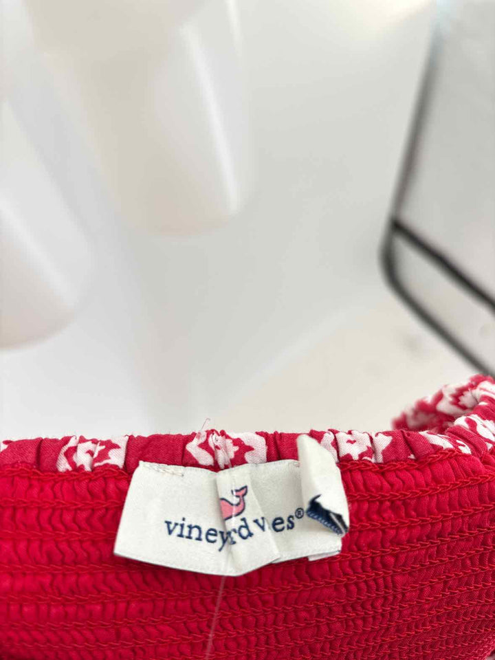 Size M Vineyard Vines Red Print Dress