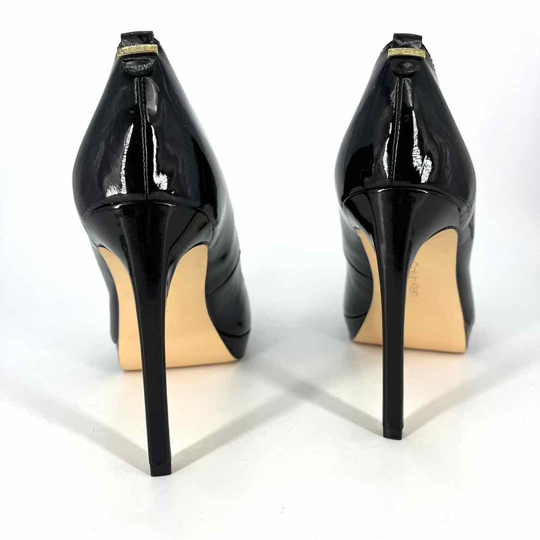 Shoe Size 10 Calvin Klein Black PATENT Pumps