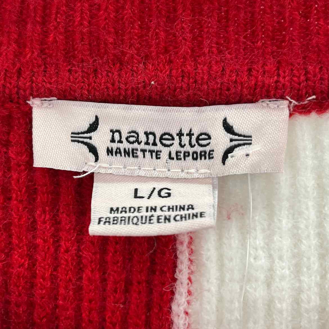 Size L NANETTE LEPORE Red Sweater