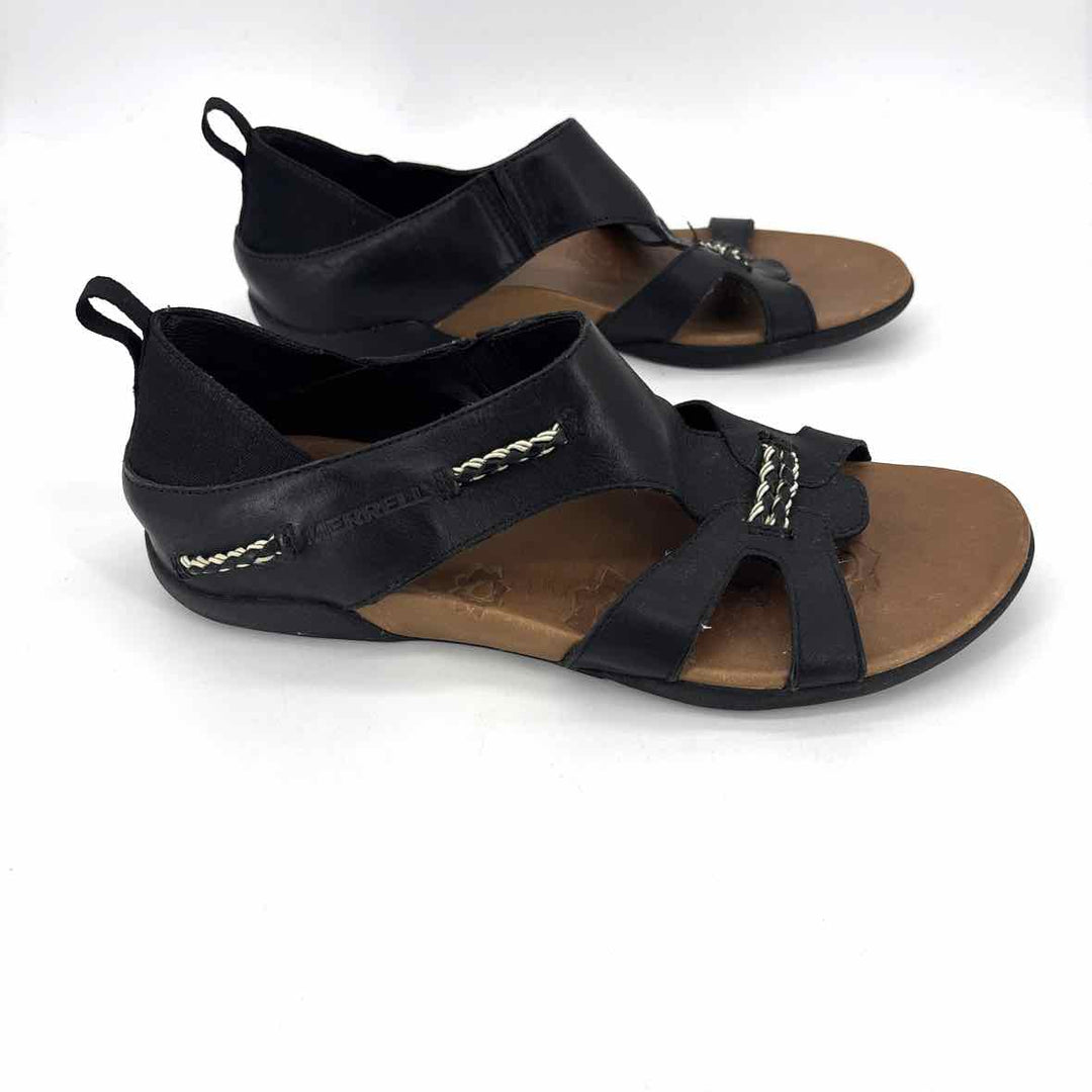 Shoe Size 9 MERRELL Black Leather Sandals