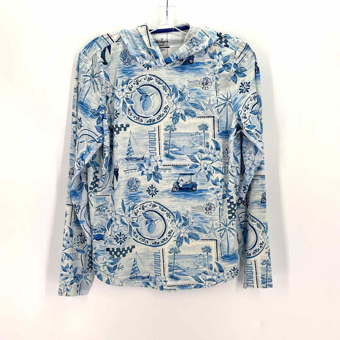 Size M Blue Print Shirt