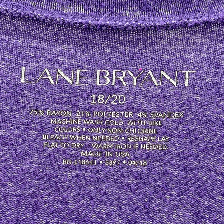 Size 18/20 LANE BRYANT Purple Knit Shirt